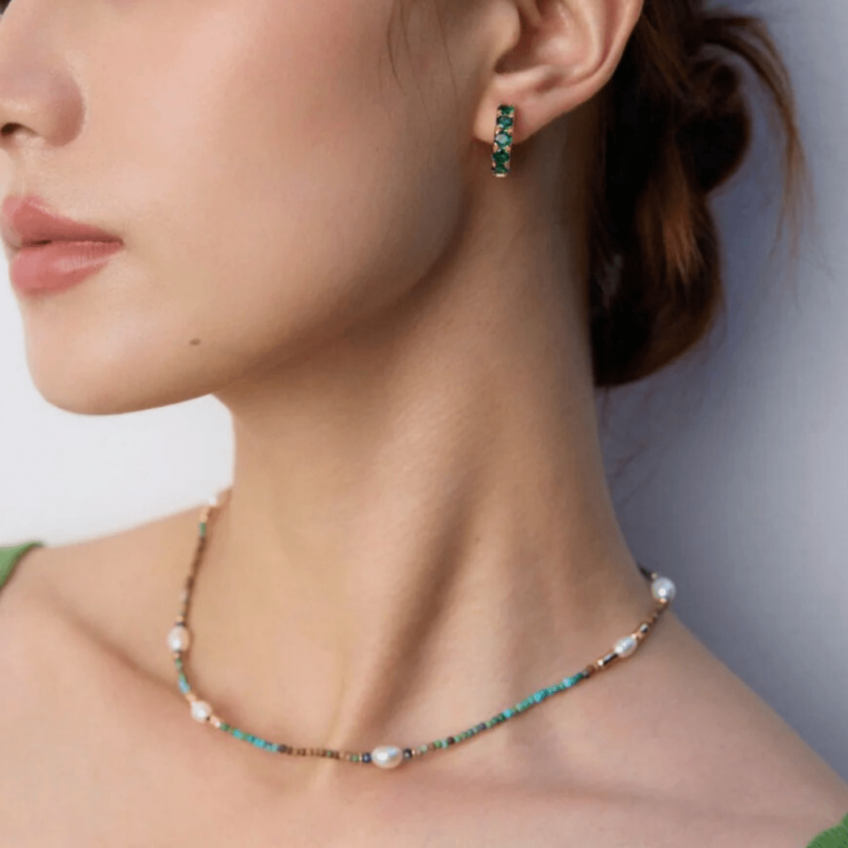 Turquoise, Lapis & Pearl Necklace — S925, 18K Vintage Gold or White Gold Plated - Beloved Moments Jewels & Co. Inc.