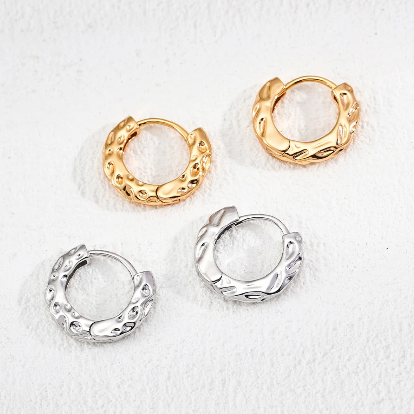 Baroque Pearl Drop Hoop Earrings - S925 Silver