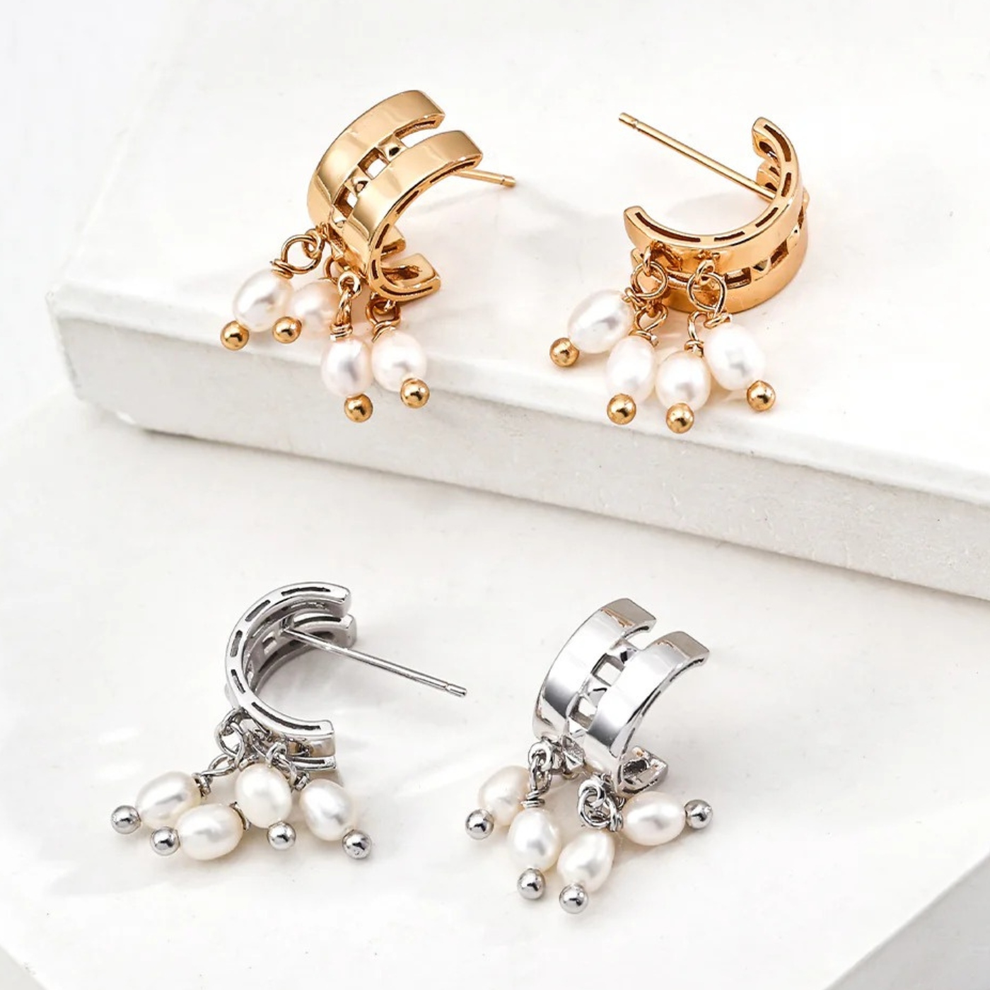 Vintage Pearl Earrings – S925 Sterling Silver Artistic Design