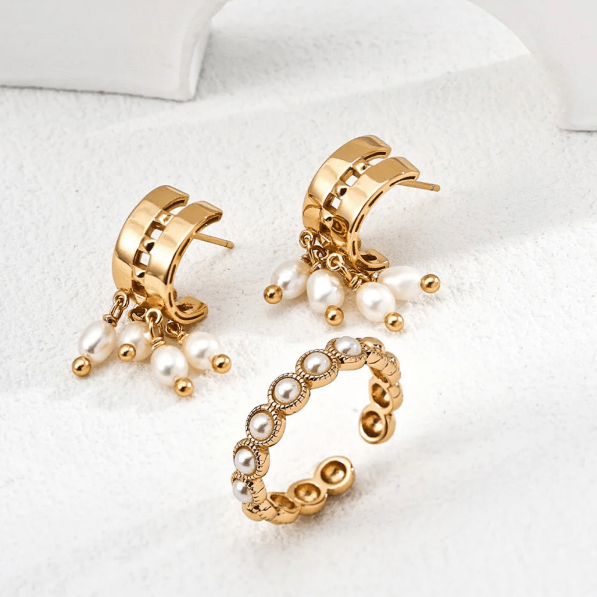 Vintage Pearl Earrings – S925 Sterling Silver Artistic Design - Beloved Moments Jewels & Co. Inc.