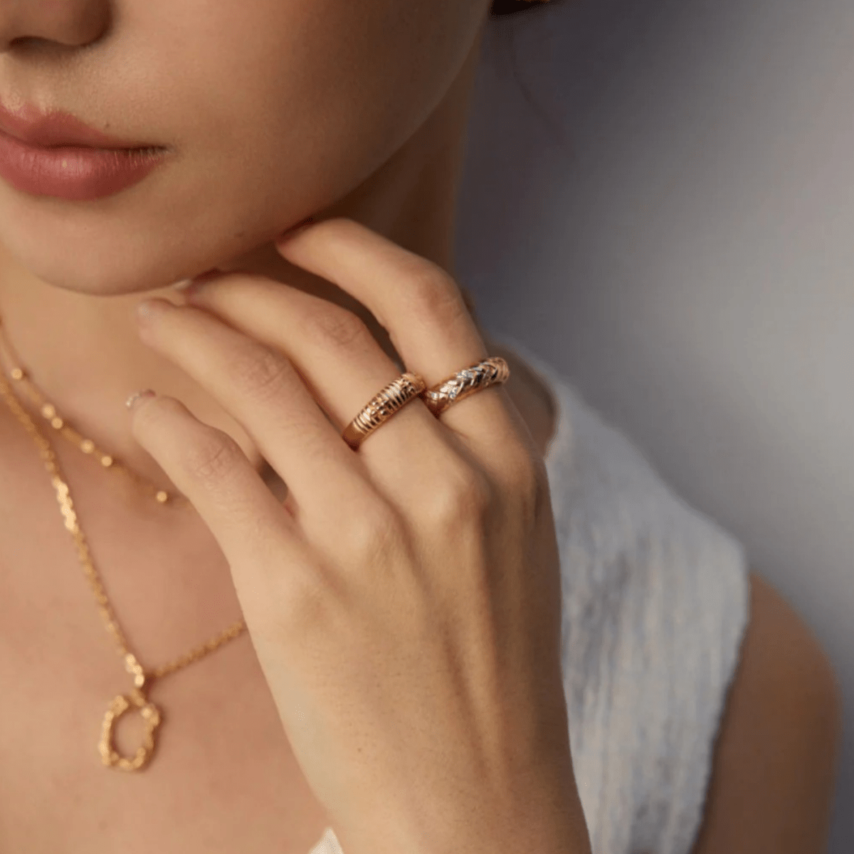 Vintage Floral Carved Open Ring- 18K Vintage Gold White Gold Plated S925 Silver - Beloved Moments Jewels & Co. Inc.