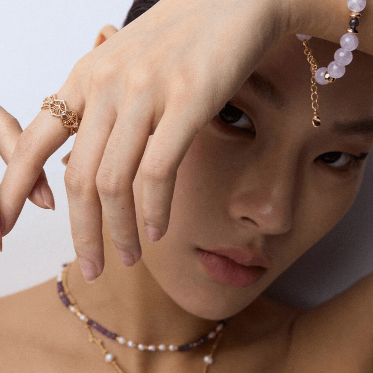 Filigree Ring – 18K Vintage Gold White Gold Plated S925 Silver - Beloved Moments Jewels & Co. Inc.