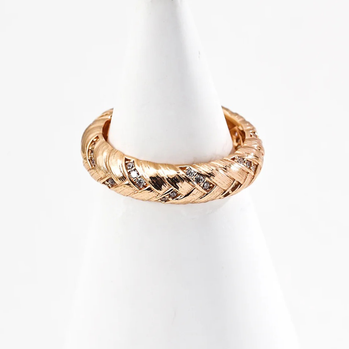Vintage Zircon Ring - S925 Sterling Silver Adjustable