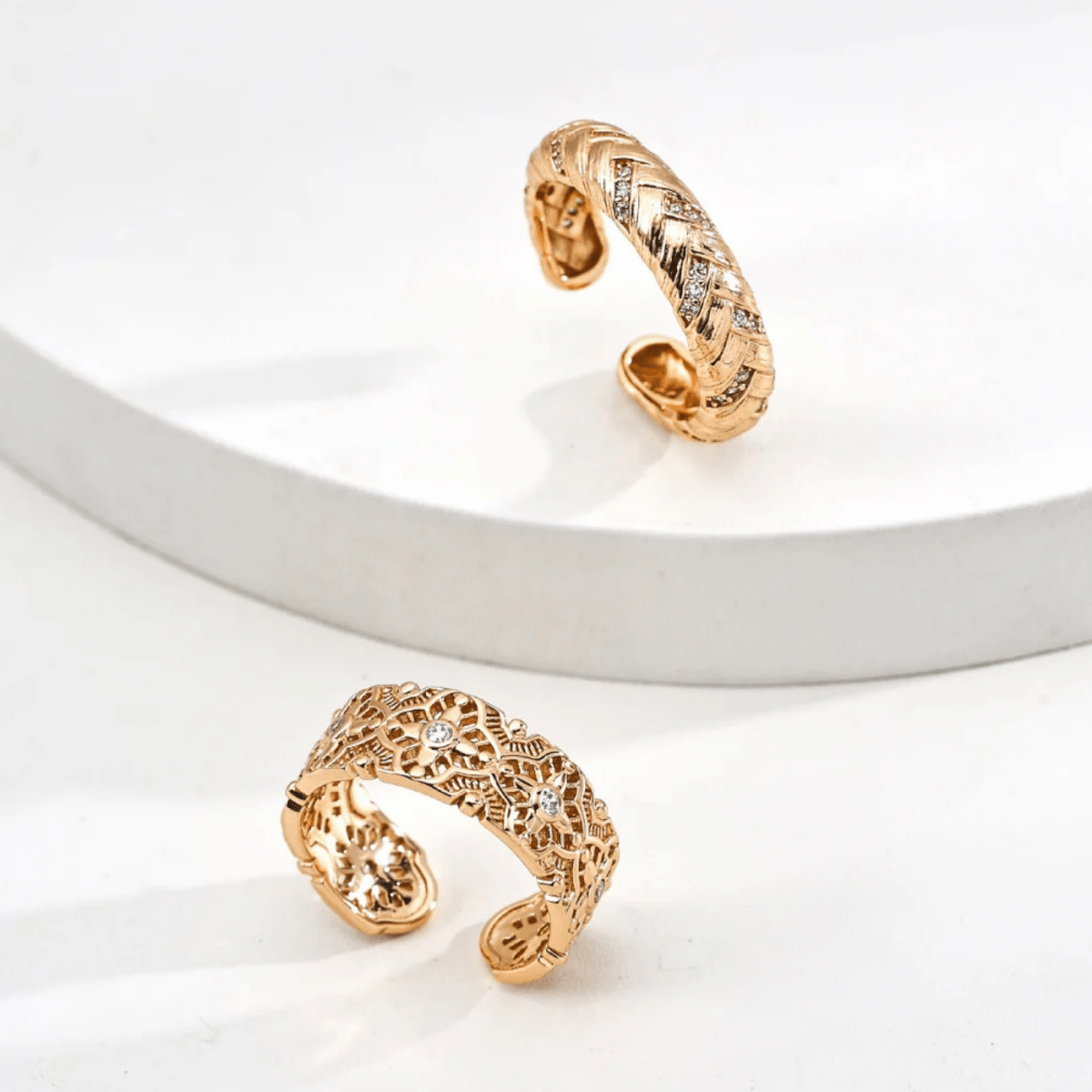 Vintage - Inspired Zircon Ring - S925 Sterling Silver Adjustable - Beloved Moments Jewels & Co. Inc.