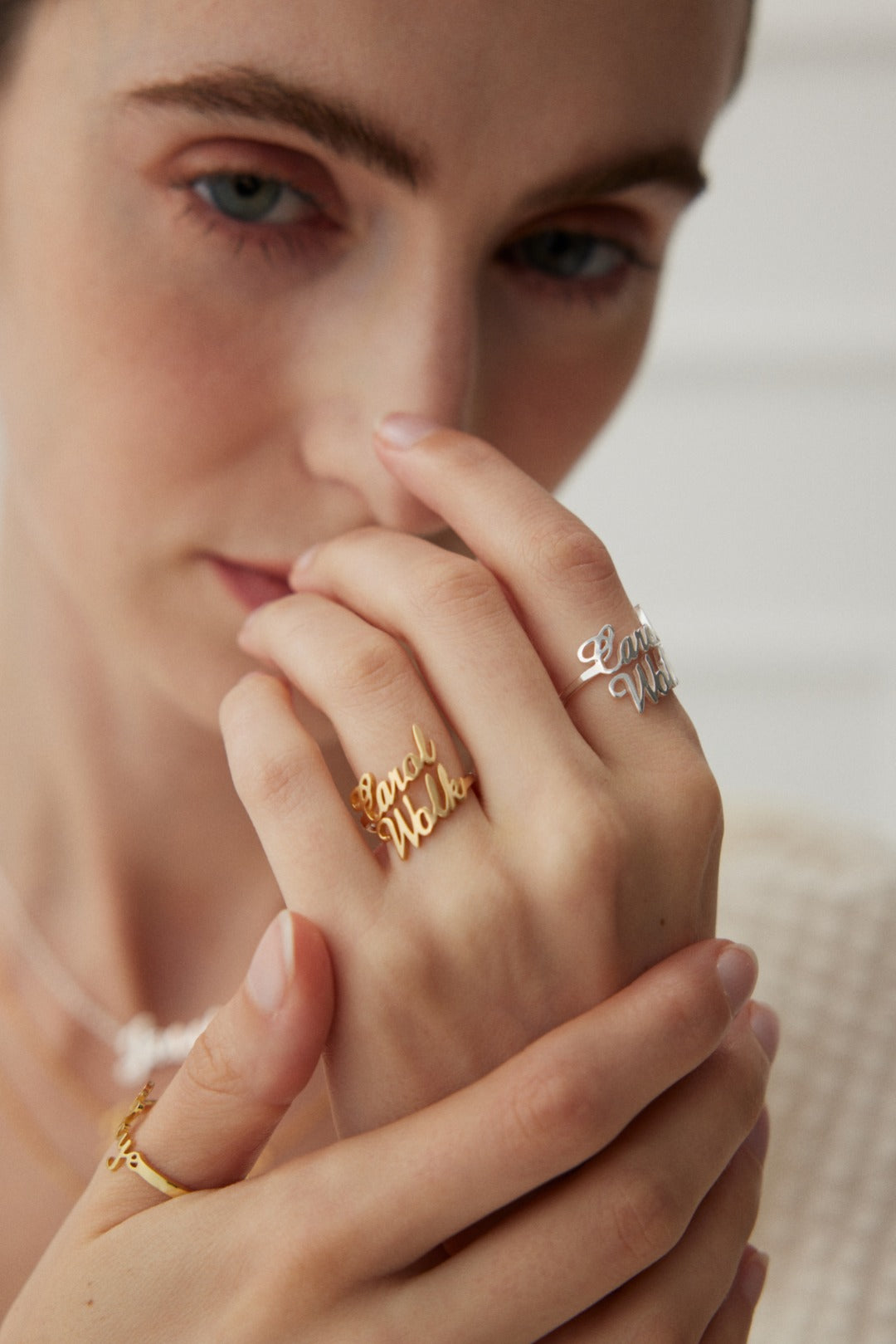 Custom Letter Ring – S925 Sterling Silver 18K Gold Plated - Beloved Moments Jewels