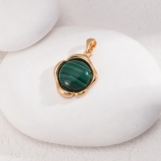 Malachite Pendant S925 Sterling Silver - Pendant Only