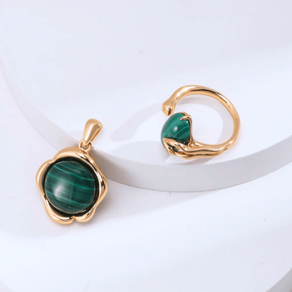 Malachite Pendant S925 Sterling Silver - Pendant Only - Beloved Moments Jewels & Co. Inc.