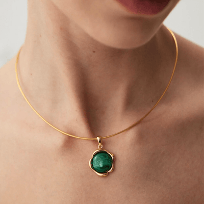 Malachite Pendant S925 Sterling Silver - Pendant Only - Beloved Moments Jewels & Co. Inc.
