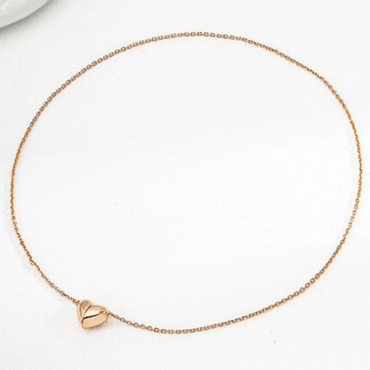 Magnetic Convertible Heart & Bean Necklace – 18K Vintage Gold Plated S925 Silver - Beloved Moments Jewels & Co. Inc.