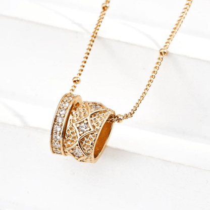 Vintage Zircon Pendant Necklace - S925 Sterling Silver - Beloved Moments Jewels & Co. Inc.