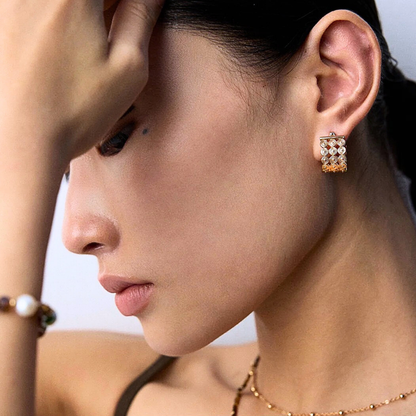 Sculptural Disc Huggies — S925, Vintage Gold or White Gold (Final Sale)