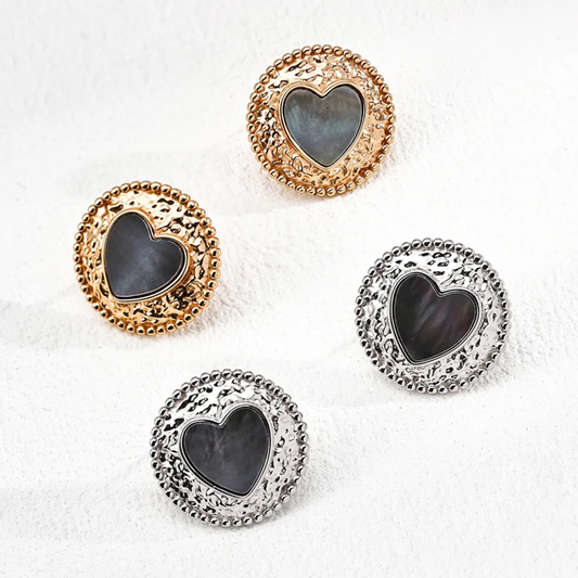 Iridescent Shell Earrings – S925 Sterling Silver Vintage-Inspired Design