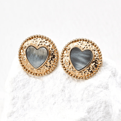 Iridescent Shell Earrings – S925 Sterling Silver Vintage - Inspired Design - Beloved Moments Jewels & Co. Inc.