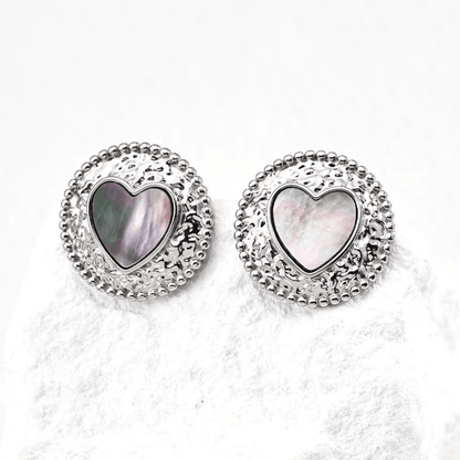 Iridescent Shell Earrings – S925 Sterling Silver Vintage - Inspired Design - Beloved Moments Jewels & Co. Inc.