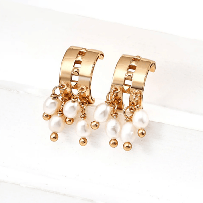 Vintage Pearl Earrings – S925 Sterling Silver Artistic Design - Beloved Moments Jewels & Co. Inc.