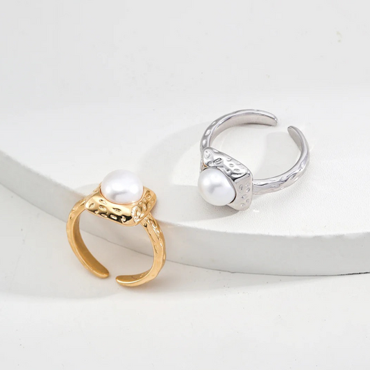 Baroque Pearl Sculpted Ring - S925 Silver