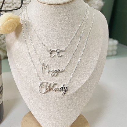 Custom Name Necklace – S925 Sterling Silver 18K Gold Plated