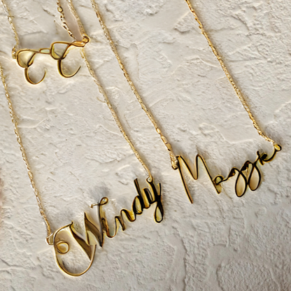 Custom Name Necklace – S925 Sterling Silver 18K Gold Plated