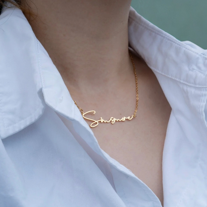 Custom Name Necklace – S925 Sterling Silver 18K Gold Plated