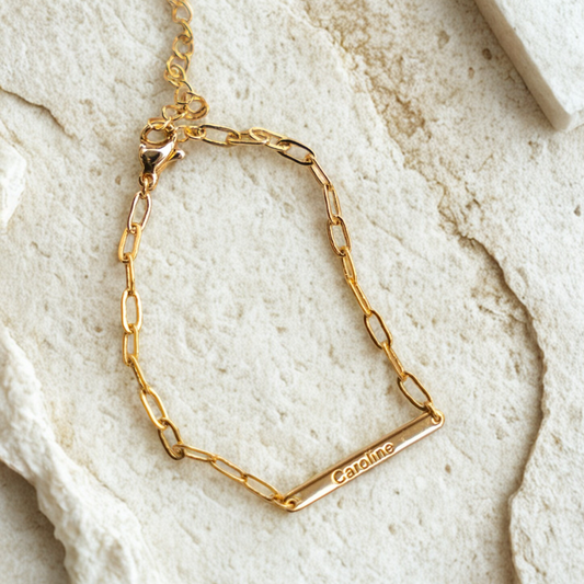 Custom Letter Bracelet – S925 Sterling Silver 18K Gold or Silver Finish