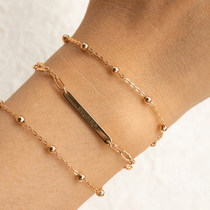 Custom Letter Bracelet – S925 Sterling Silver 18K Gold or Silver Finish - Beloved Moments Jewels & Co. Inc.