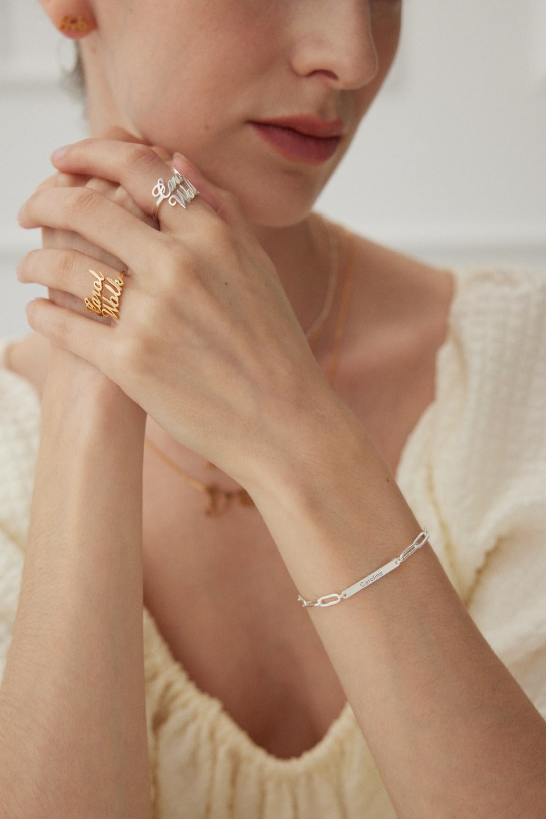 Custom Letter Bracelet – 925 Sterling Silver 18K Gold or Silver Finish - Beloved Moments Jewels